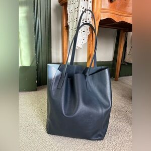 Blue leather J. Crew Tote Bag Purse